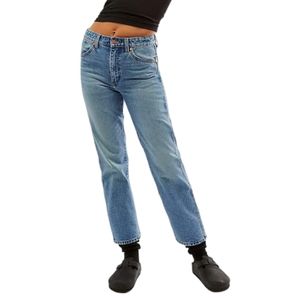 Free People Wrangler Wild West 603 High Rise Straight Jeans